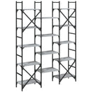 bogreol 127,5x28,5x172,5 cm konstrueret træ grå sonoma-eg