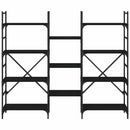 bogreol 160x28,5x136,5 cm konstrueret træ sort