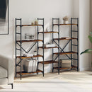 bogreol 160x28,5x136,5 cm konstrueret træ røget egetræsfarve