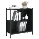 bogreol 72x28x77,5 cm konstrueret træ sort