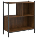 bogreol 72x28x77,5 cm konstrueret træ brun egetræsfarve