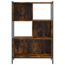 bogreol 72x28x109 cm konstrueret træ røget egetræsfarve