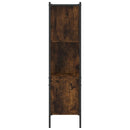 bogreol 72x28x109 cm konstrueret træ røget egetræsfarve