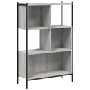 bogreol 72x28x109 cm konstrueret træ grå sonoma-eg