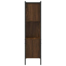 bogreol 72x28x109 cm konstrueret træ brun egetræsfarve