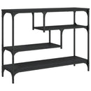 konsolbord 100x30x75 cm konstrueret træ sort