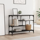 konsolbord 100x30x75 cm konstrueret træ sort