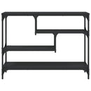 konsolbord 100x30x75 cm konstrueret træ sort