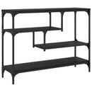 konsolbord 100x30x75 cm konstrueret træ sort