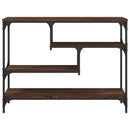 konsolbord 100x30x75 cm konstrueret træ brun egetræsfarve
