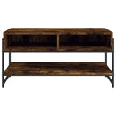sofabord 90x50x45 cm konstrueret træ røget egetræsfarve