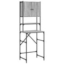 vaskemaskineskab 68x48,5x194 cm grå sonoma-eg