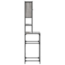 vaskemaskineskab 68x48,5x194 cm grå sonoma-eg