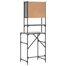 vaskemaskineskab 68x48,5x194 cm grå sonoma-eg