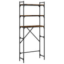 vaskemaskinereol 67x25x163 cm konstrueret træ røget egetræ