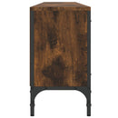 tv-bord med skuffe 200x25x44 cm konstrueret træ røget egetræ