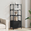 bogreol med 3 hylder 41x30x109,5 cm konstrueret træ sort