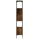 bogreol 76x33x188,5 cm 5 hylder konstrueret træ røget eg