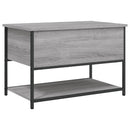 opbevaringsbænk 70x42,5x47 cm konstrueret træ grå sonoma-eg