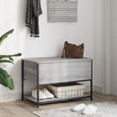 opbevaringsbænk 70x42,5x47 cm konstrueret træ grå sonoma-eg