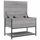 opbevaringsbænk 70x42,5x47 cm konstrueret træ grå sonoma-eg