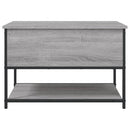 opbevaringsbænk 70x42,5x47 cm konstrueret træ grå sonoma-eg