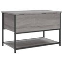 opbevaringsbænk 70x42,5x47 cm konstrueret træ grå sonoma-eg