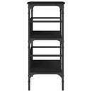 konsolbord 75x32x75 cm konstrueret træ sort