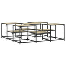 sofabord 121x121x40 cm konstrueret træ sonoma-eg