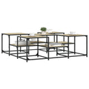 sofabord 121x121x40 cm konstrueret træ sonoma-eg