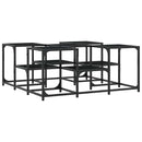 sofabord 91x91x40 cm konstrueret træ sort