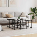 sofabord 91x91x40 cm konstrueret træ sort