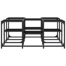sofabord 91x91x40 cm konstrueret træ sort