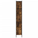 bogreol 102x28x172 cm konstrueret træ røget egetræsfarve