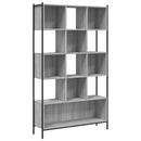 bogreol 102x28x172 cm konstrueret træ grå sonoma-eg