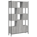 bogreol 102x28x172 cm konstrueret træ grå sonoma-eg