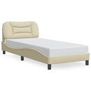 sengeramme uden madras Hvar 80x200 cm stof cremefarvet