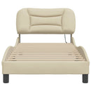 sengeramme uden madras Hvar 80x200 cm stof cremefarvet