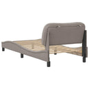 sengeramme uden madras Hvar 90x190 cm stof gråbrun