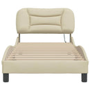 sengeramme uden madras Hvar 90x190 cm stof cremefarvet