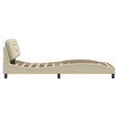 sengeramme uden madras Hvar 90x190 cm stof cremefarvet