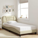 sengeramme uden madras Hvar 90x190 cm stof cremefarvet