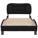 sengeramme uden madras Hvar 90x200 cm stof sort