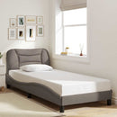 sengeramme uden madras Hvar 90x200 cm stof gråbrun