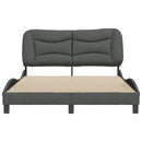 sengeramme uden madras Hvar 140x190 cm stof mørkegrå