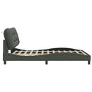sengeramme uden madras Hvar 140x190 cm stof mørkegrå