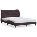 sengeramme uden madras Hvar 140x190 cm stof mørkebrun