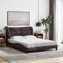 sengeramme uden madras Hvar 140x190 cm stof mørkebrun