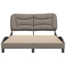 sengeramme uden madras Hvar 140x190 cm stof gråbrun