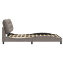 sengeramme uden madras Hvar 140x190 cm stof gråbrun